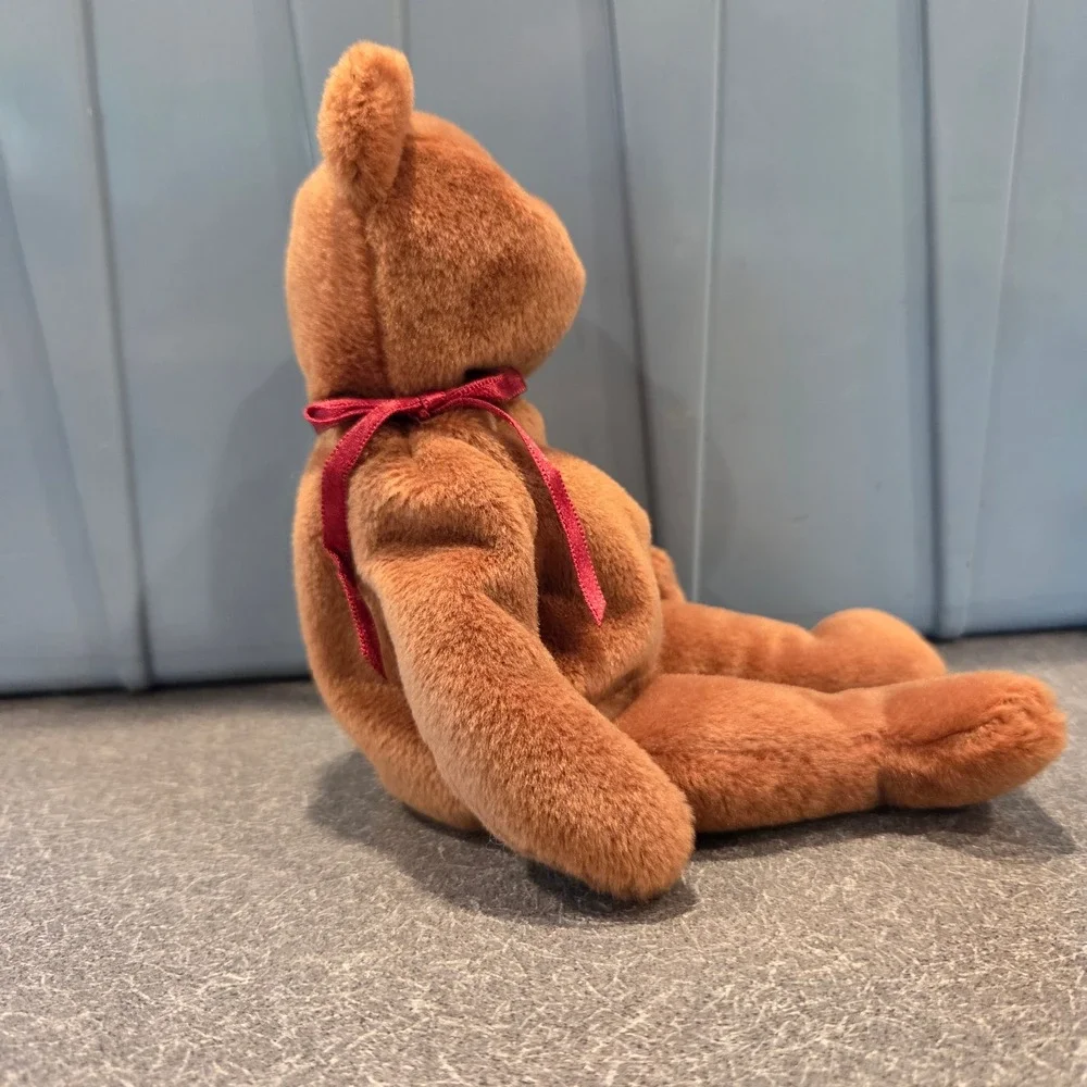 1993 Ty Beanie Baby Teddy PVC‎ Pellets Brown Bear Brown Excellent Vintage